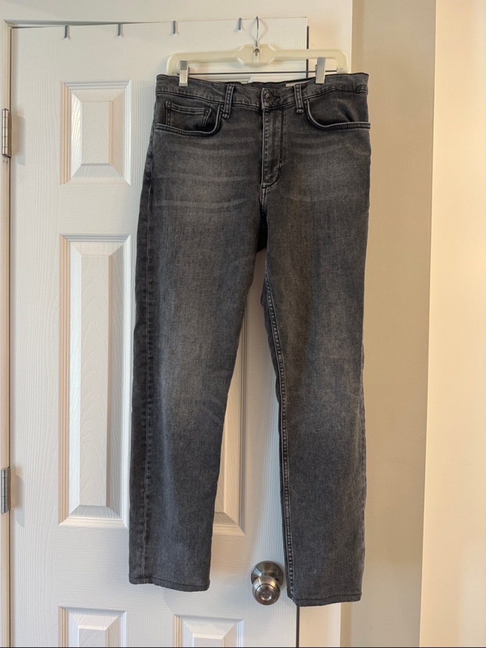 rag & bone Men's Straight Jeans in Charcoal Gray